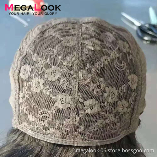 OEM 12 Inch Brazilian Hair Cuticle Aligned 100% Original Human Hair Machine Made Lace Wigs With Bangs